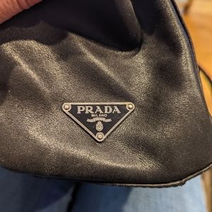 Prada black leather bag